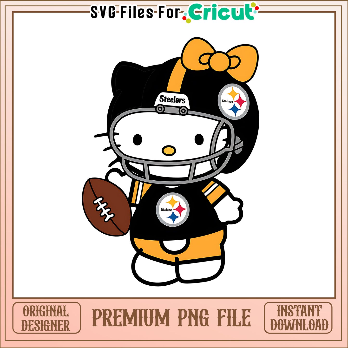 Steelers Hello Kitty helmet png, Pittsburgh Steelers png, NFL png