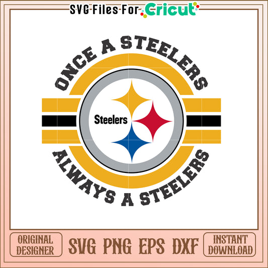 Steelers SVG Design Once and Always a Steelers Fan