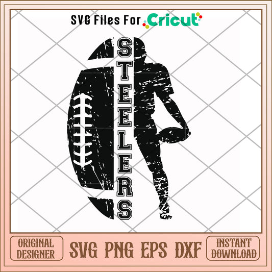 Steelers ball rugby fooball svg, Steelers svg, new nfl svg