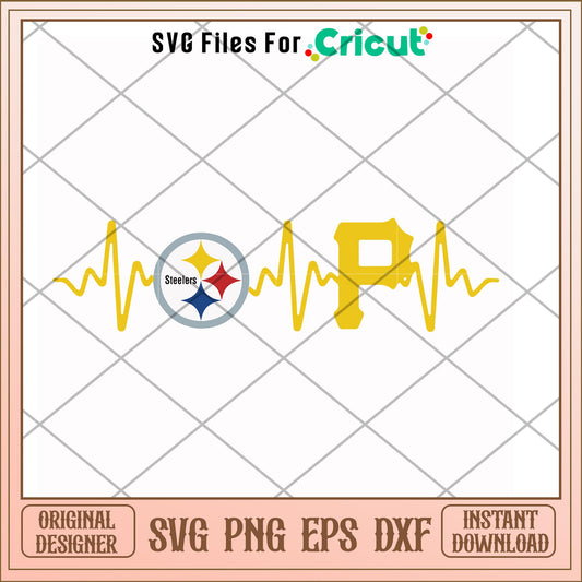 Steelers it's in my DNA heartbeat svg, Steelers svg, new nfl svg