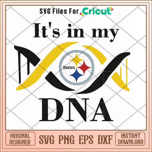 Steelers it's in my DNA svg, Steelers svg, new nfl svg