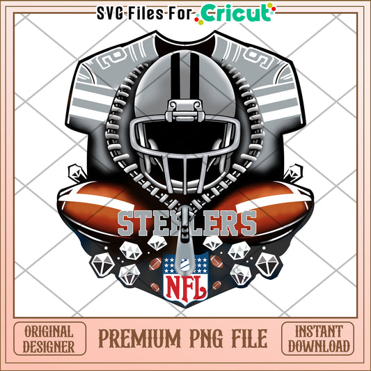 Steelers football helmet design, perfect for crafting projects