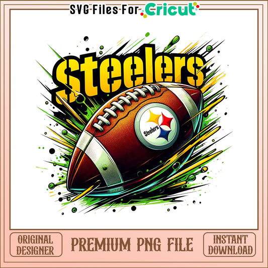 Steelers logo rugby ball png, Pittsburgh Steelers png, NFL png