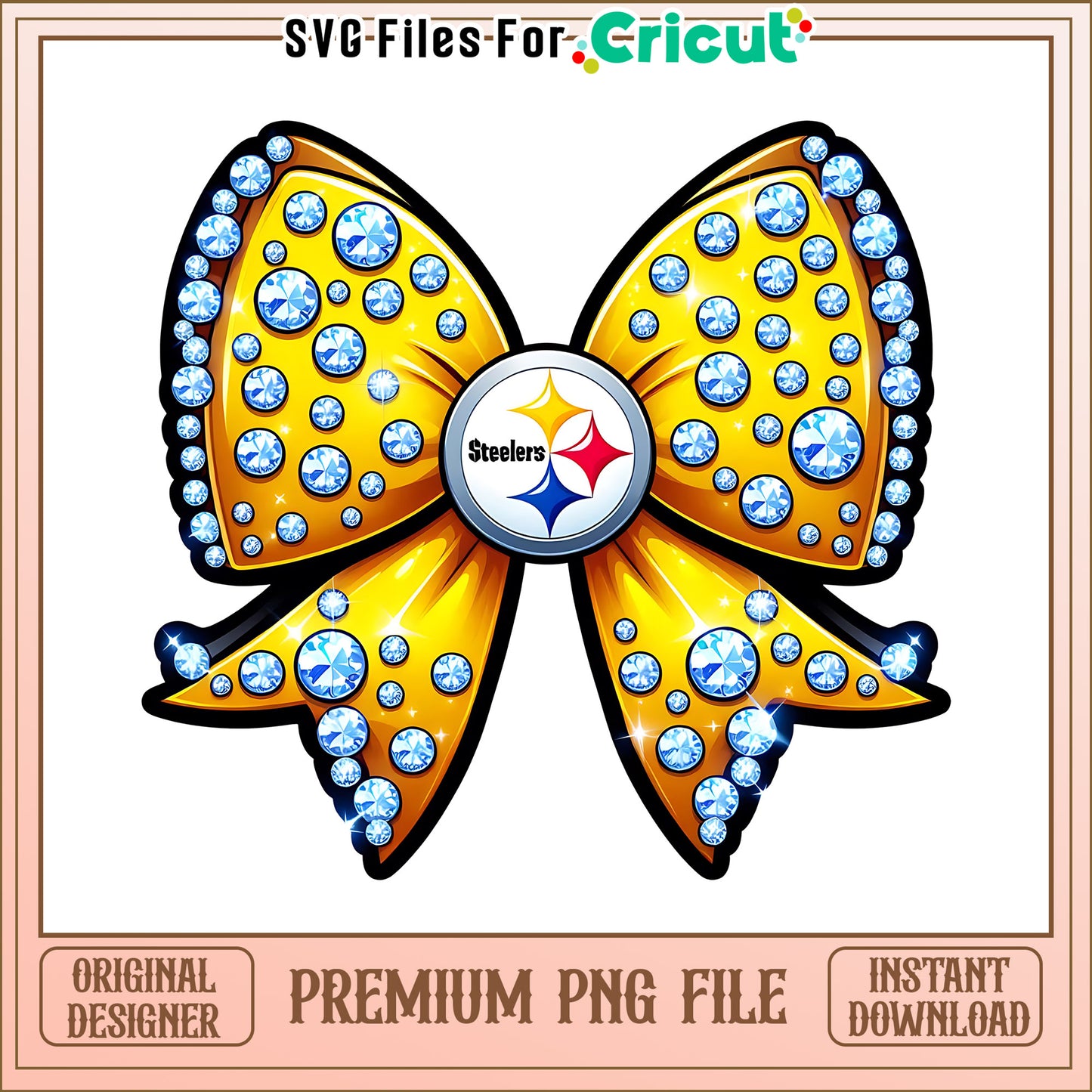 Steelers logo vintage bow png, Pittsburgh Steelers png, NFL png