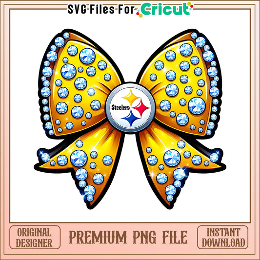 Steelers logo vintage bow png, Pittsburgh Steelers png, NFL png