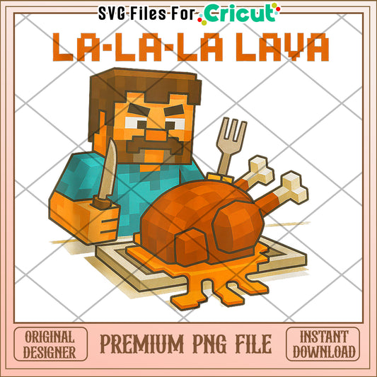Steves and lava chicken png, lava chicken png , mindcraft movie png