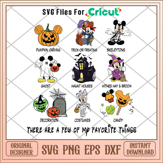 Stickers Halloween Mickey  bundle svg, Disney characters svg, Digital Download
