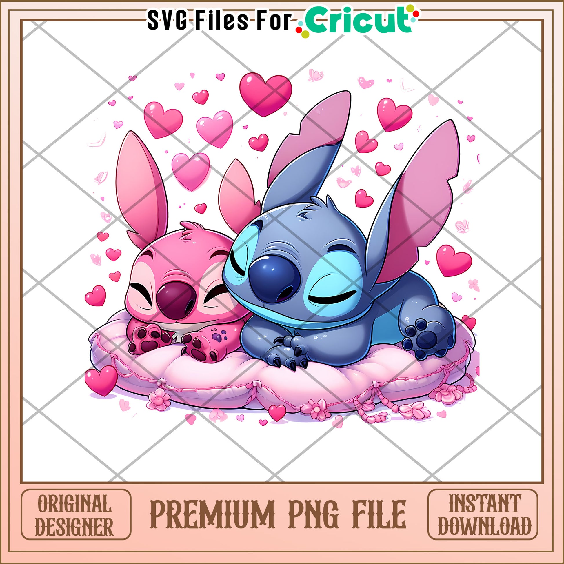 Stitch Angel PNG Cute Couple Valentines Day