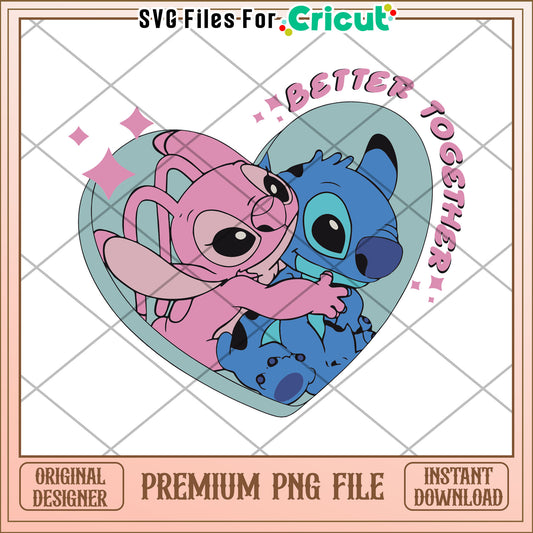 Stitch Angel PNG Sublimation Design