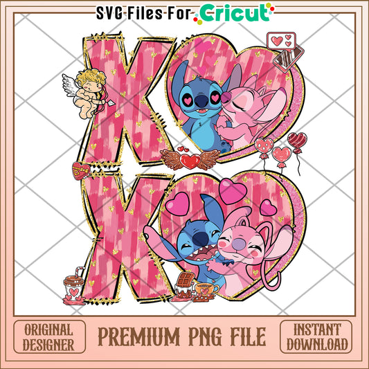 Stitch Angel Valentine PNG