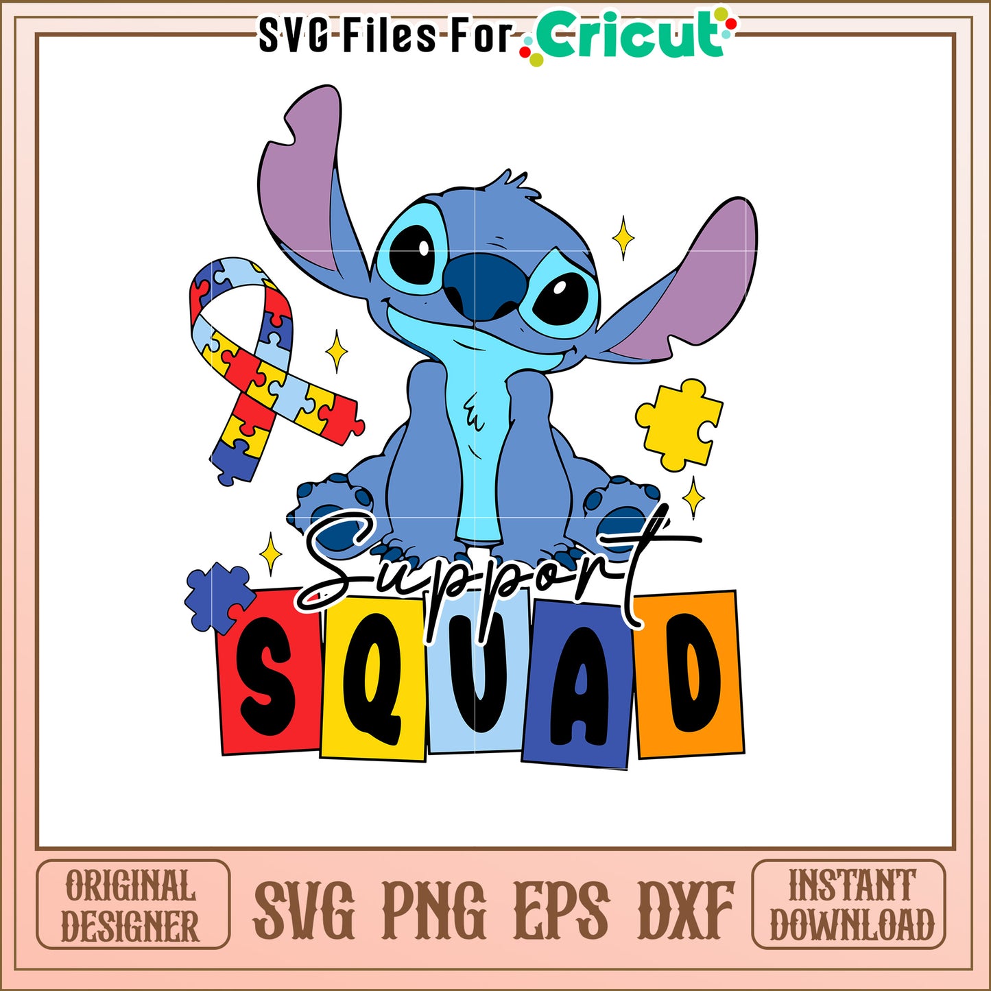 Stitch Autism Awareness SVG