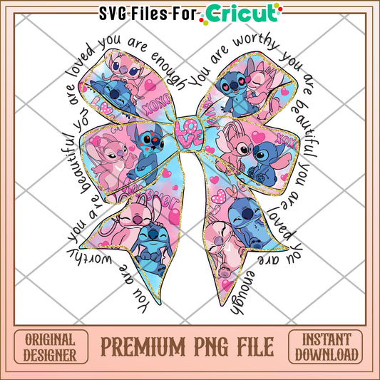 Stitch Bow PNG Sublimation Design