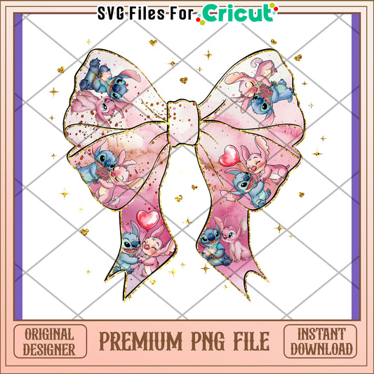 Stitch Bow PNG Valentines Day Design