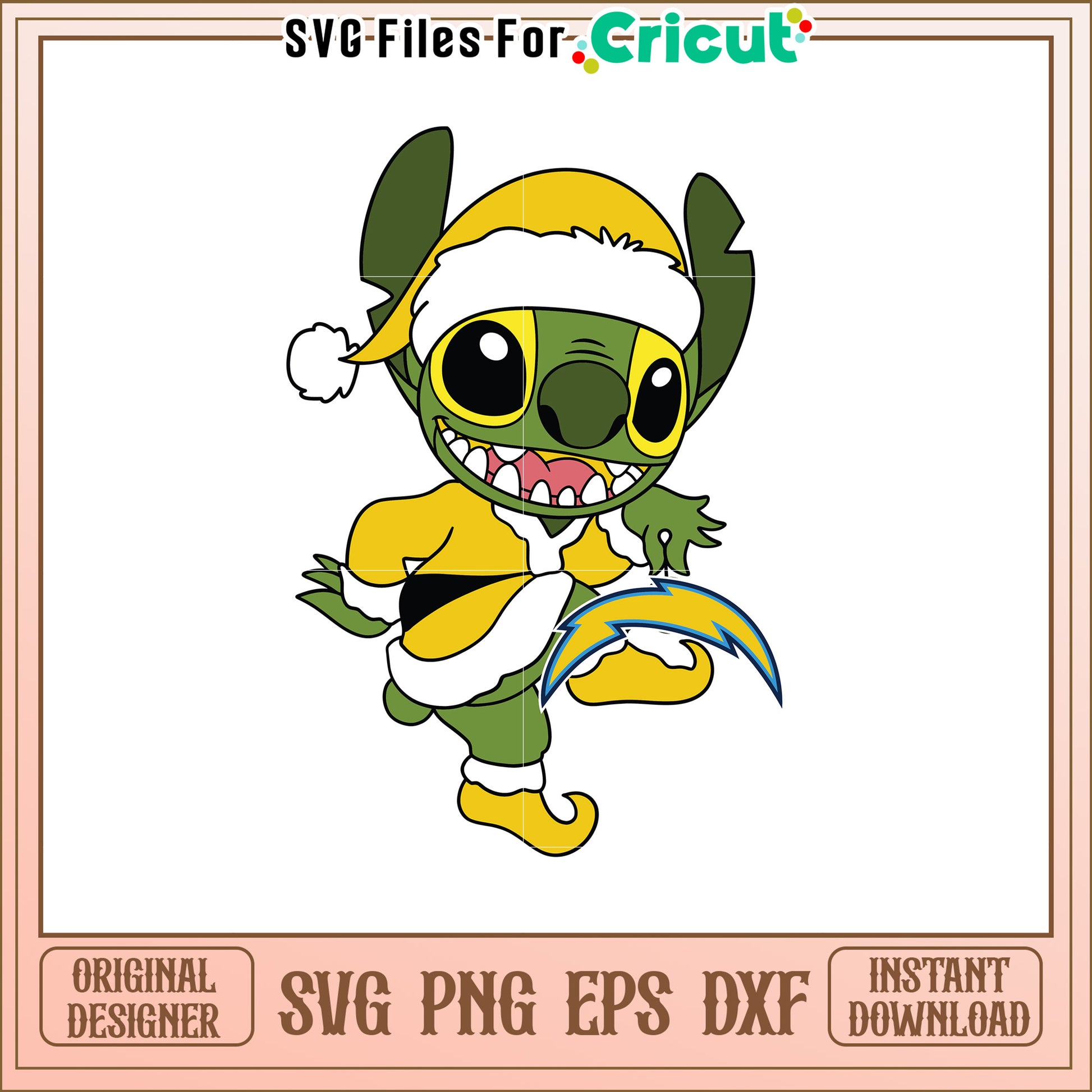 Stitch Christmas Chargers SVG Design