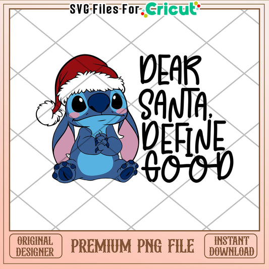 Stitch Christmas PNG Define Good