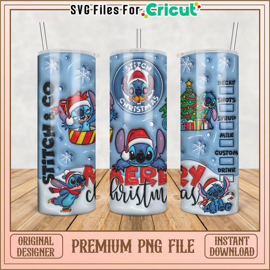 Stitch Christmas PNG Sublimation Design