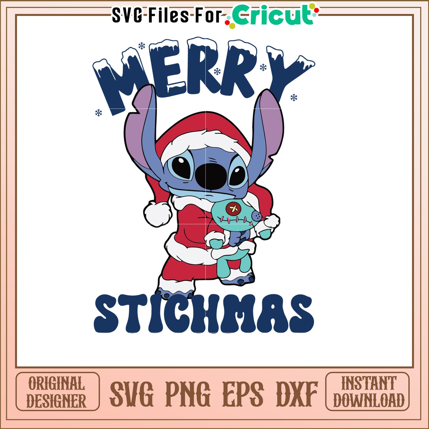 Stitch Christmas SVG