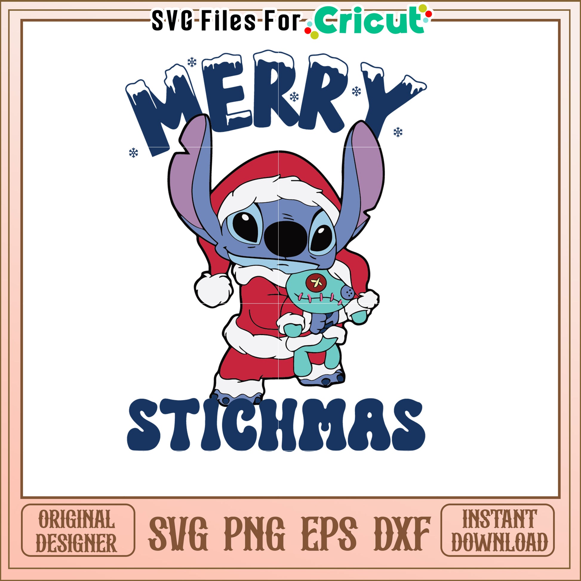 Stitch Christmas SVG