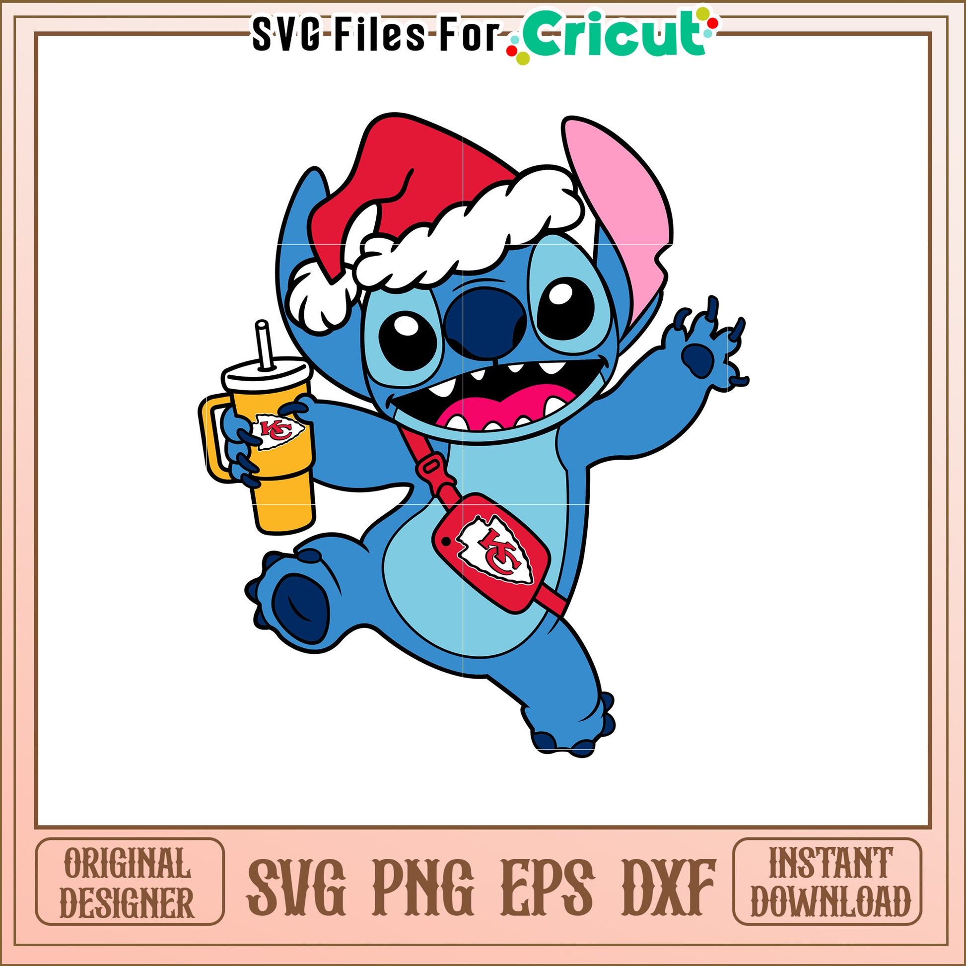 Stitch Christmas SVG Kansas City Chiefs