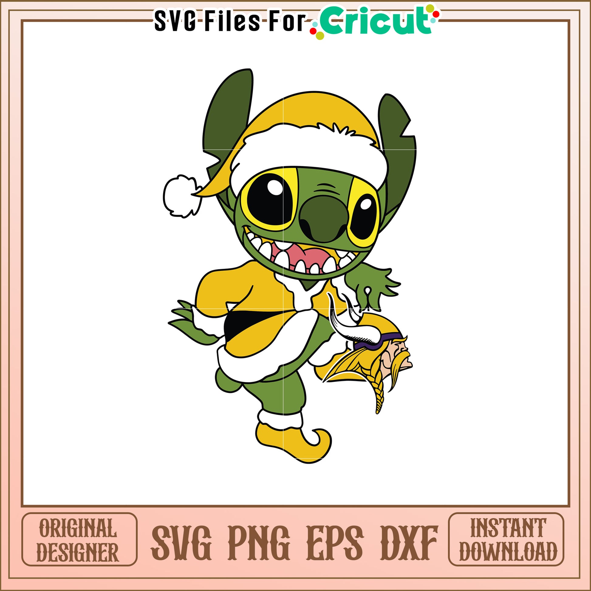 Stitch Christmas Vikings SVG Design