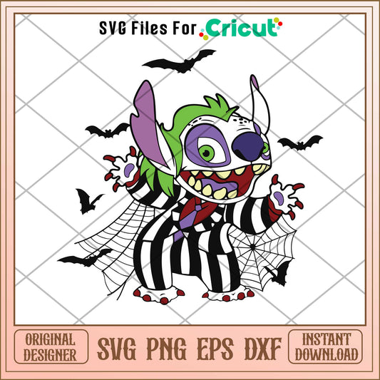 Stitch Clown halloween svg, Horror characters svg, digital download 
