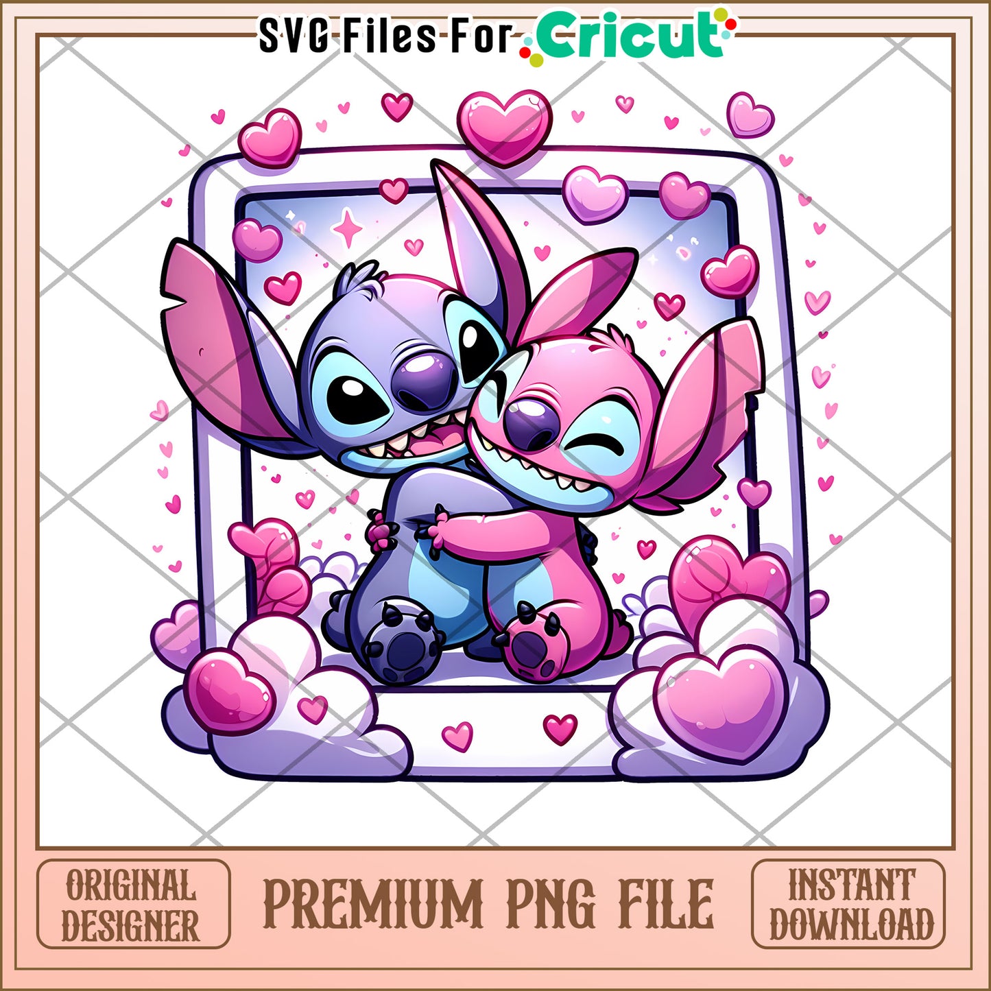 Stitch Couple PNG Valentines Day Download