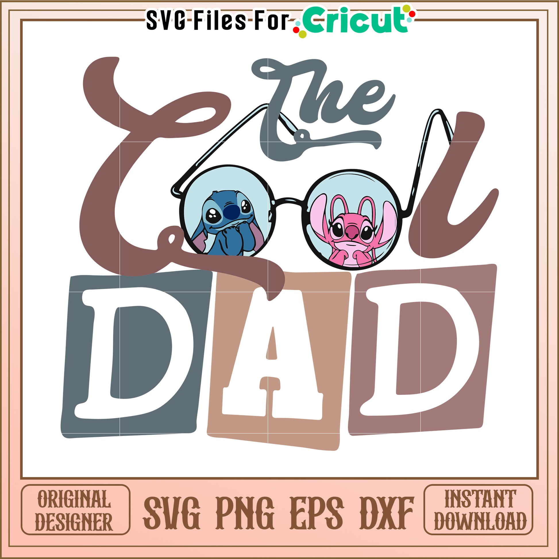 Stitch Dad SVG PNG EPS DXF Files