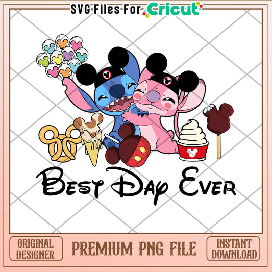 Stitch Disney Best Day Ever PNG