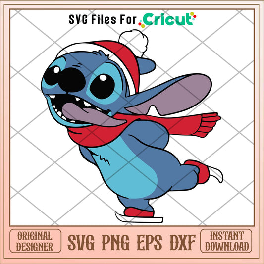 Stitch Disney Christmas svg, Disney characters svg, digital dowload