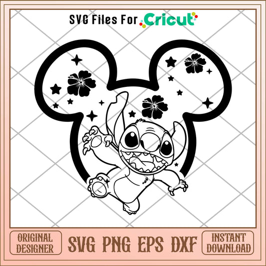 Stitch Disneyland Ears svg, Disney characters svg, digital dowload