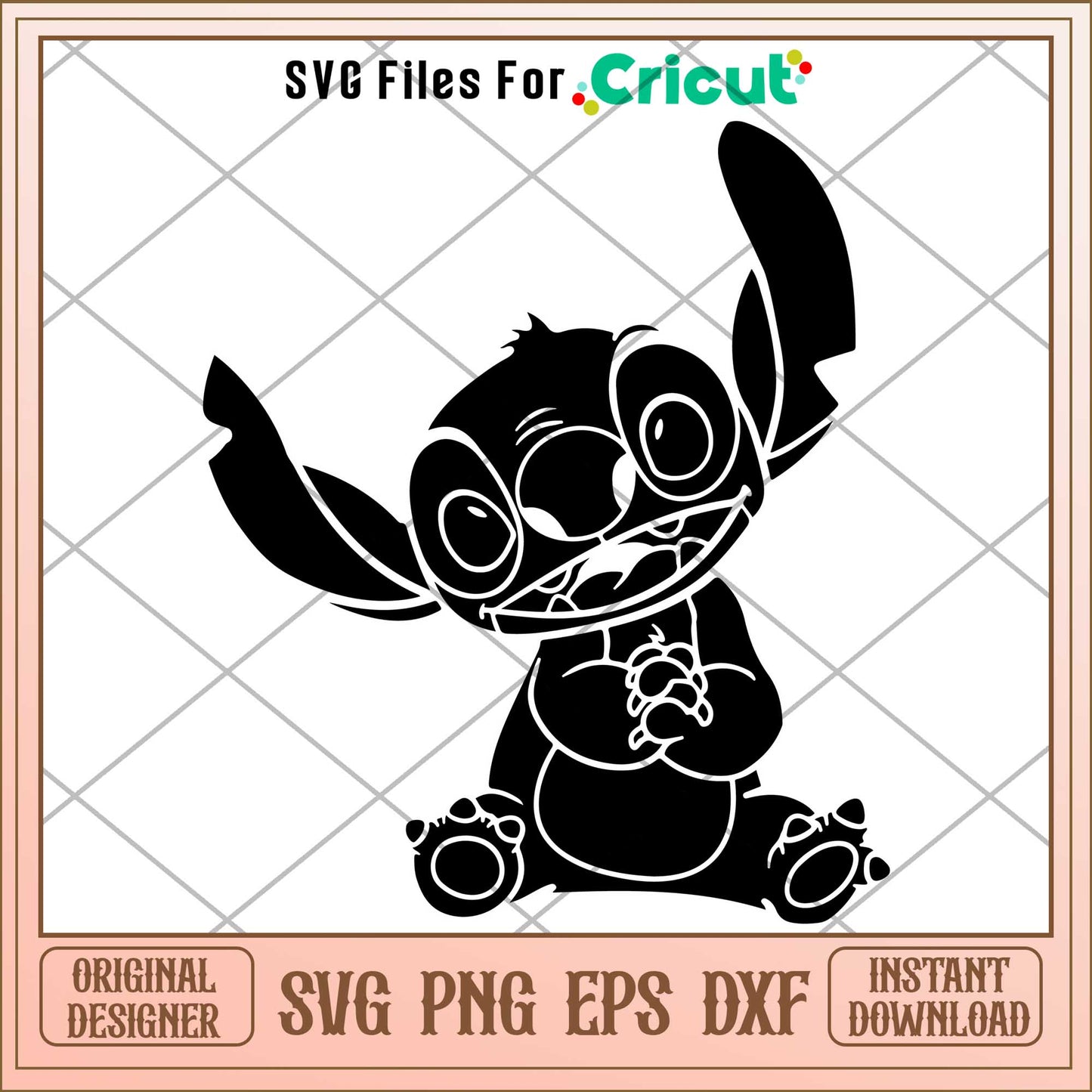 Stitch Disneyland black Svg, Disney characters svg, digital dowload