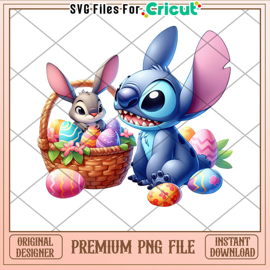 Stitch Easter Bunny PNG Download