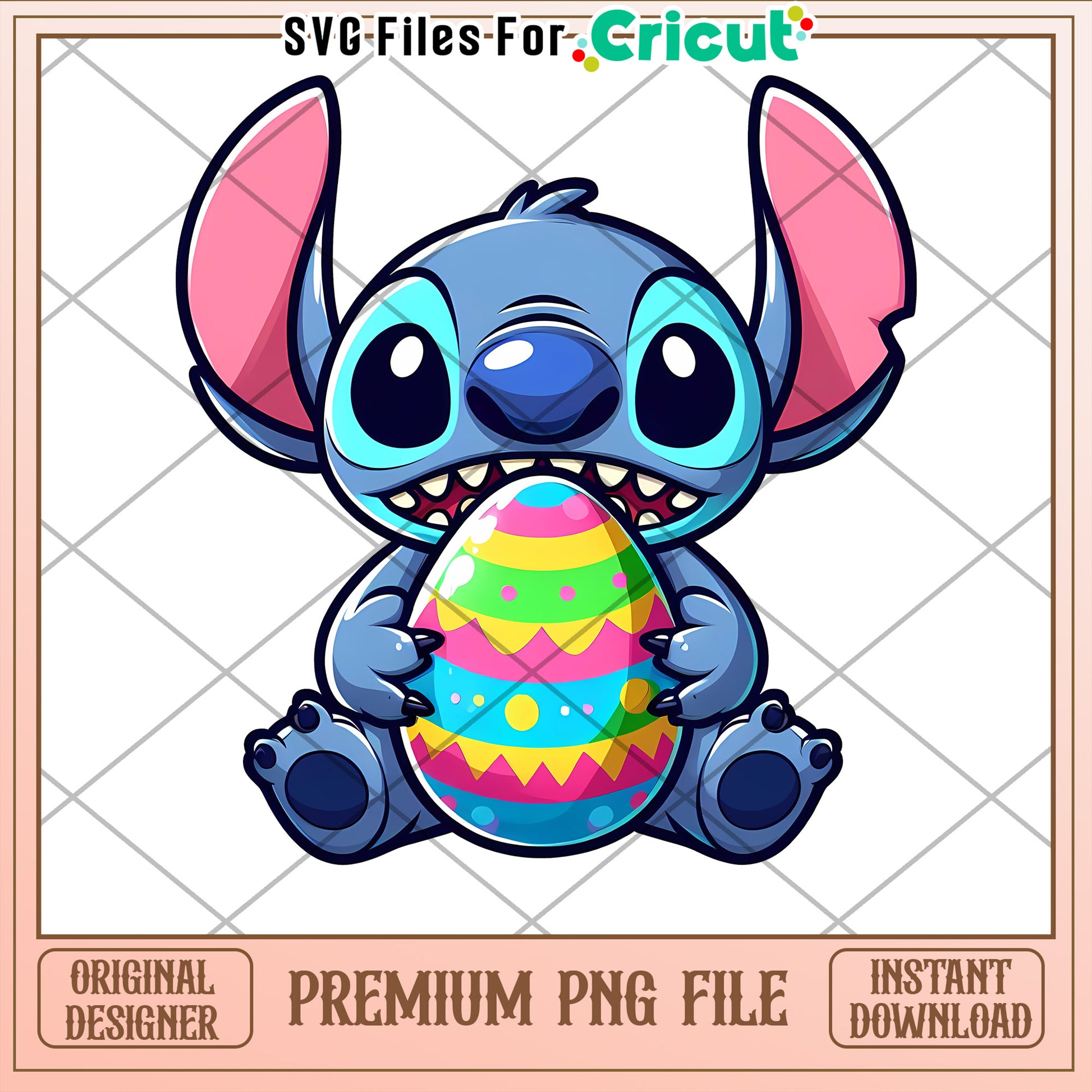 Stitch Easter Egg PNG Sublimation