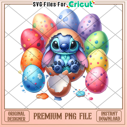 Stitch Easter Eggs PNG Instant Download