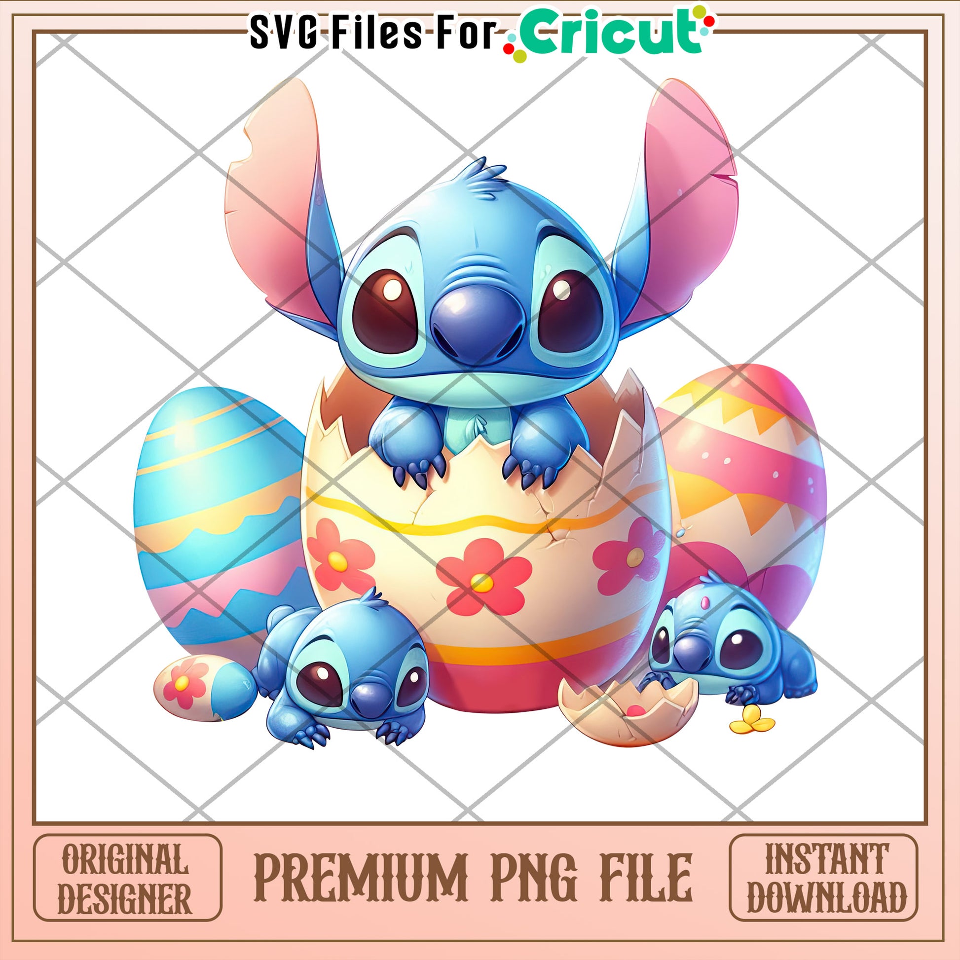 Stitch Easter PNG Cute Baby Design