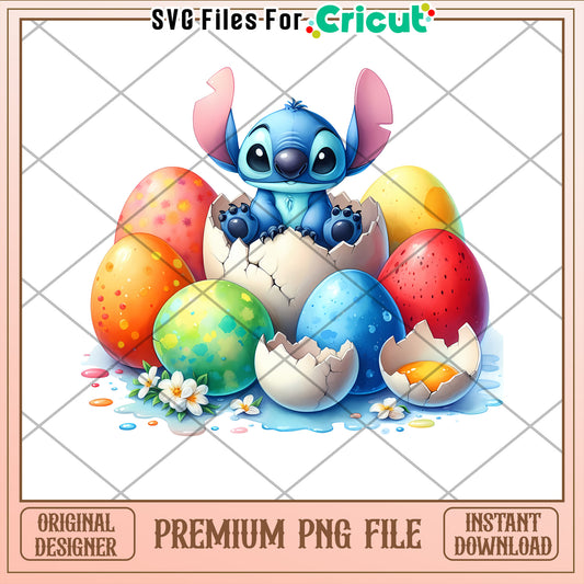 Stitch Easter PNG Cute Premium Download