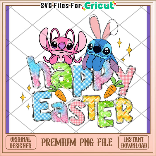 Stitch Easter PNG Happy Easter Design