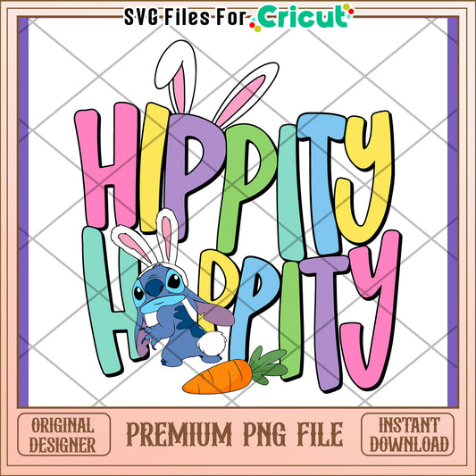 Stitch Easter PNG Hippity Hoppity Design