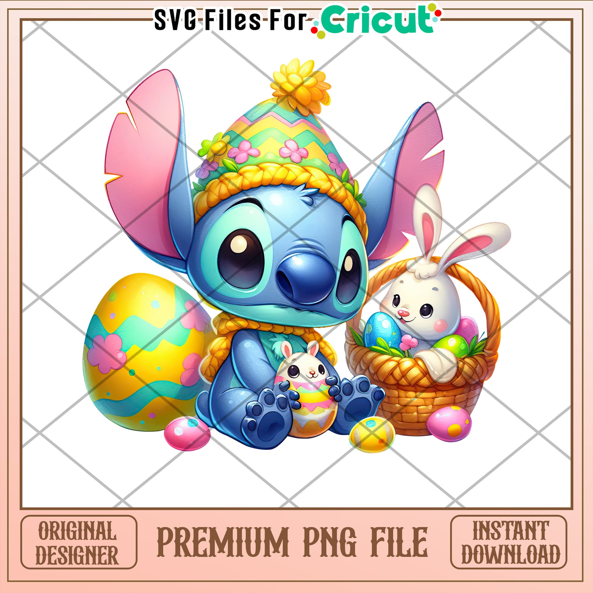 Stitch Easter PNG Premium Download