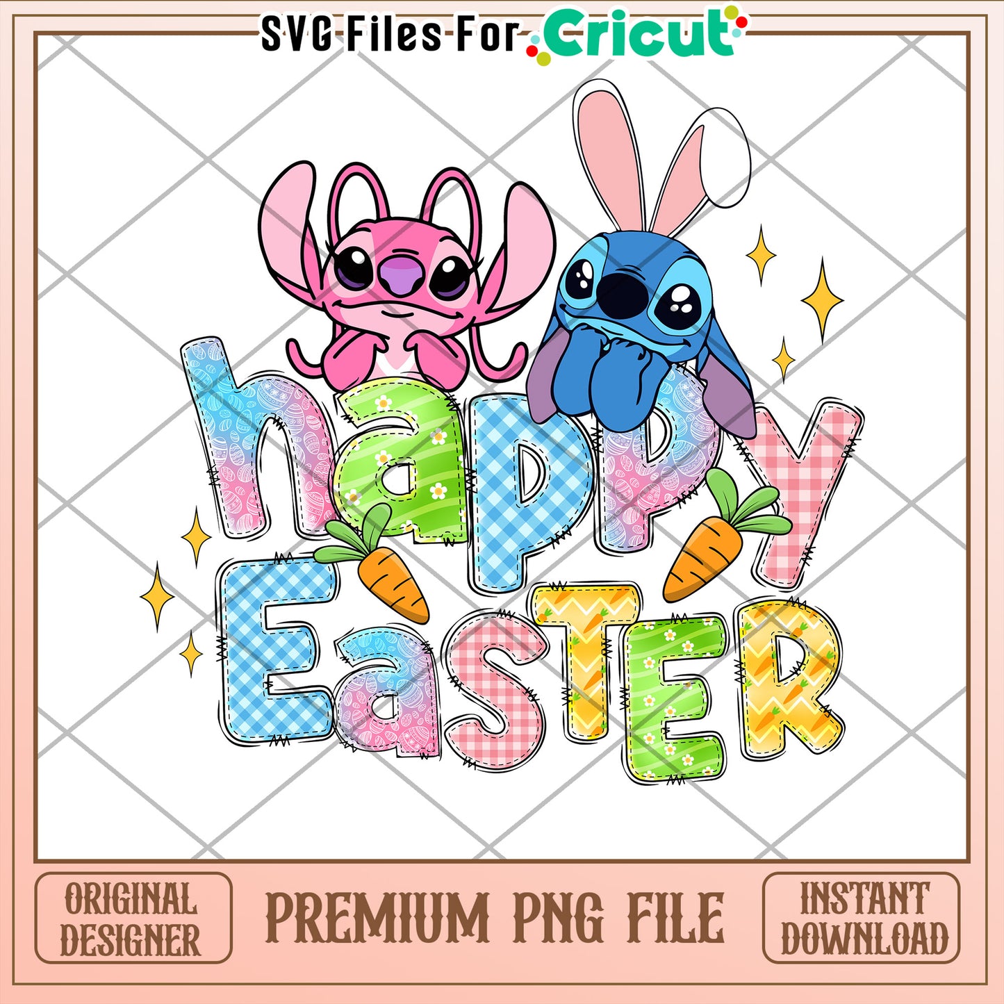 Stitch Easter PNG Sublimation Design