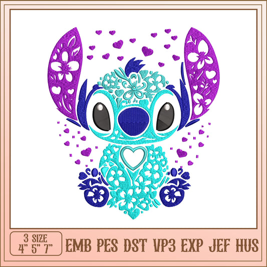 Stitch Floral Embroidery Design