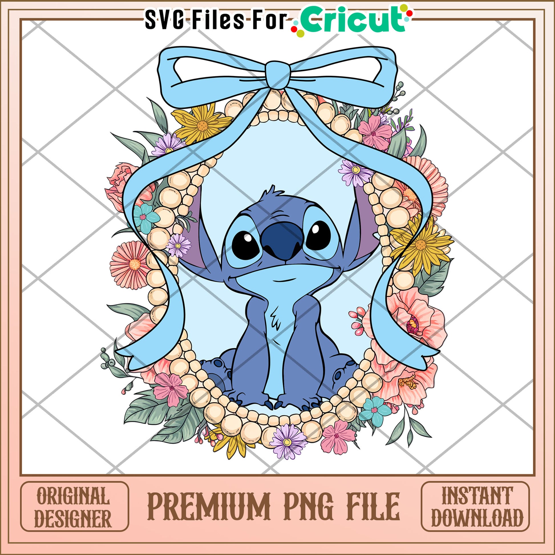 Stitch Floral PNG Download