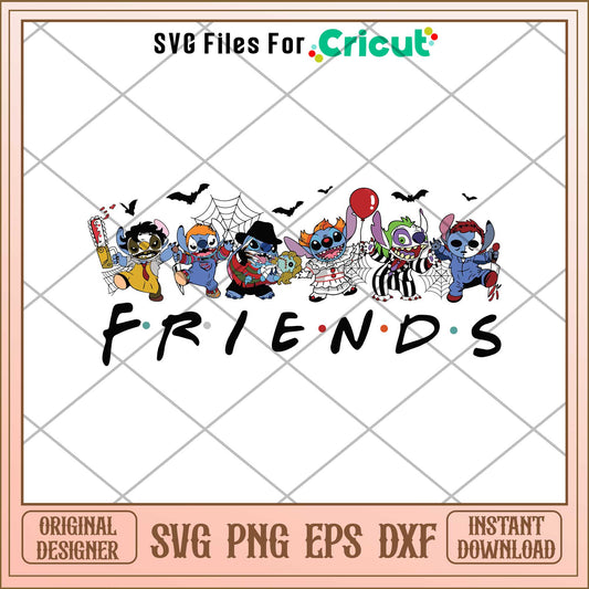Stitch Friends Horror  Characters  svg, Horror characters svg, digital download