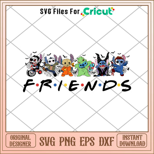 Stitch Friends Horror Movie Characters svg,  Horror characters svg, digital download