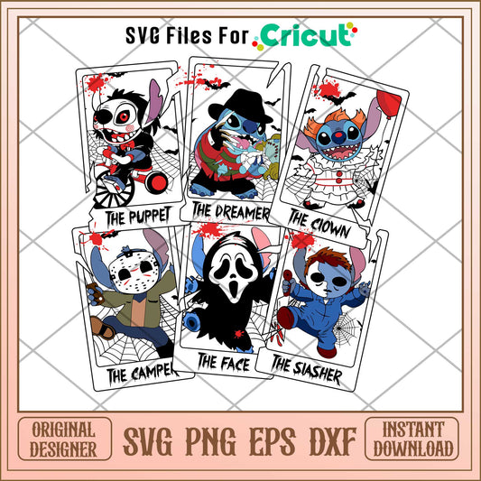 Stitch Friends Horror Movie Characters svg, Horror characters svg, digital download
