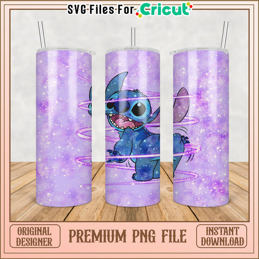 Stitch Galaxy Tumbler PNG Design