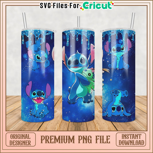Stitch Galaxy Tumbler PNG Sublimation