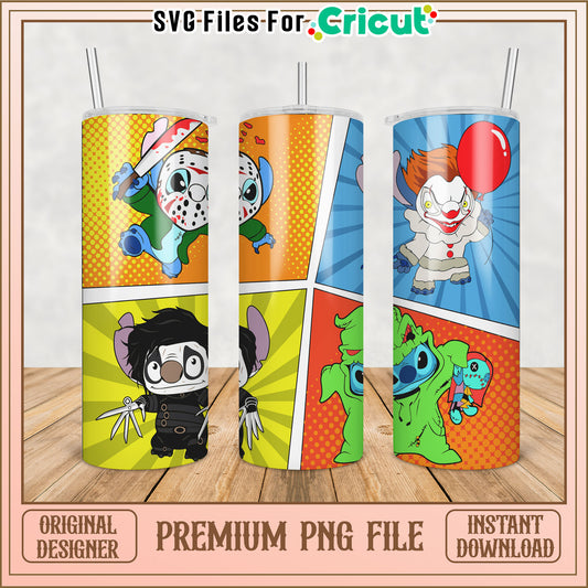 Stitch Halloween PNG Tumbler Designs