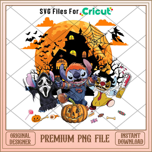 Stitch Halloween png, Disney characters png, Digital Download (2)