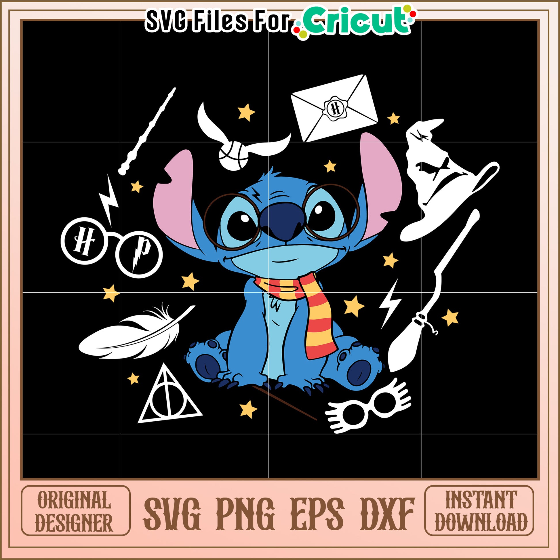 Stitch Harry Potter SVG PNG EPS DXF